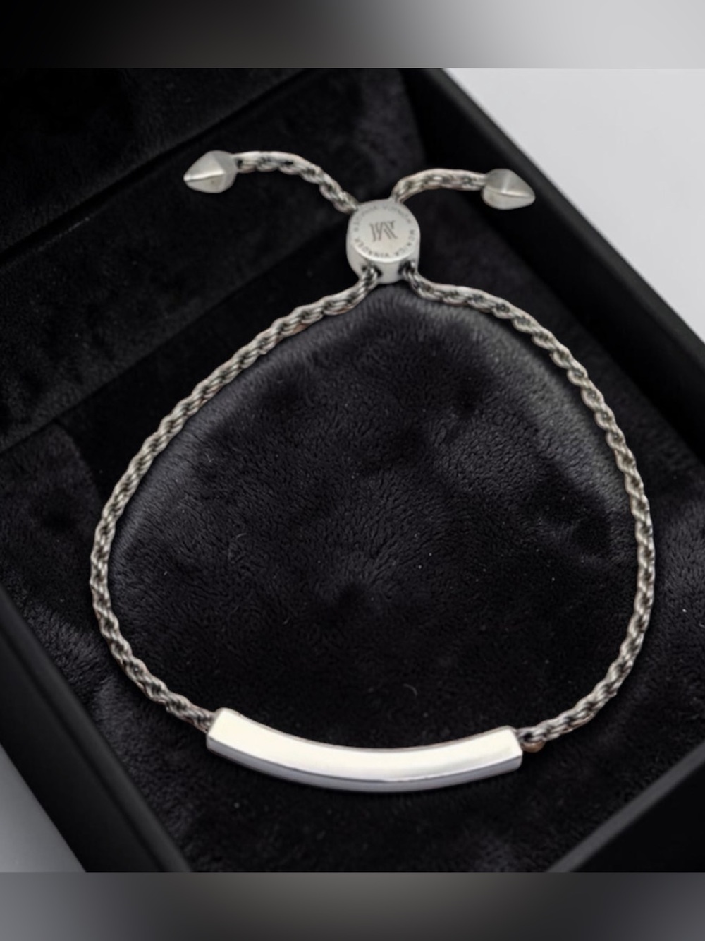 Monica Vinader 925 Sterling Silver Baja Bracelet 8” Engravable